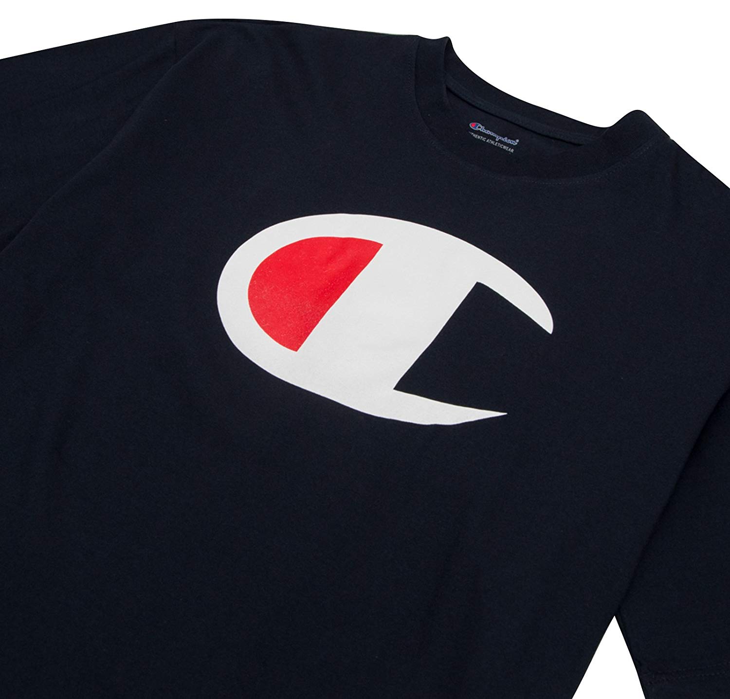 Champion Mens Big and Tall Retro C Logo Graphic Heritage Crewneck T